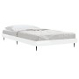 Estructura de cama madera de ingeniería blanco brillo 90x190 cm de vidaXL, Camas y somieres - Ref: Foro24-832303, Precio: 90,...