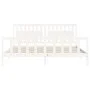 White solid wood bed frame with headboard 200x200 cm by vidaXL, Beds and slatted bases - Ref: Foro24-3192447, Price: 182,00 €...