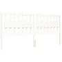 White solid wood bed frame with headboard 200x200 cm by vidaXL, Beds and slatted bases - Ref: Foro24-3192447, Price: 182,00 €...