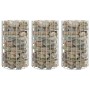 Arriate gaviones circular 3 uds acero galvanizado Ø30x50 cm de vidaXL, Maceteros y jardineras - Ref: Foro24-152019, Precio: 4...