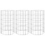 Arriate gaviones circular 3 uds acero galvanizado Ø30x50 cm de vidaXL, Maceteros y jardineras - Ref: Foro24-152019, Precio: 4...