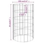 Arriate gaviones circular 3 uds acero galvanizado Ø30x50 cm de vidaXL, Maceteros y jardineras - Ref: Foro24-152019, Precio: 4...