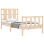 Estructura de cama con cabecero madera maciza 90x200 cm de vidaXL, Camas y somieres - Ref: Foro24-3192216, Precio: 97,38 €, D...