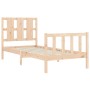 Estructura de cama con cabecero madera maciza 90x200 cm de vidaXL, Camas y somieres - Ref: Foro24-3192216, Precio: 97,38 €, D...