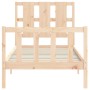Estructura de cama con cabecero madera maciza 90x200 cm de vidaXL, Camas y somieres - Ref: Foro24-3192216, Precio: 97,38 €, D...