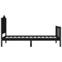 Estructura de cama con cabecero madera maciza negro 100x200 cm de vidaXL, Camas y somieres - Ref: Foro24-3192290, Precio: 142...