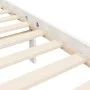 White solid wood bed frame with headboard 160x200 cm by vidaXL, Beds and slatted bases - Ref: Foro24-3192437, Price: 162,48 €...