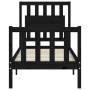 Estructura de cama individual con cabecero madera maciza negro de vidaXL, Camas y somieres - Ref: Foro24-3192390, Precio: 128...