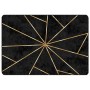 Alfombra lavable antideslizante negro y dorado 160x230 cm en Alfombras | Comprar online en Foru.es