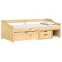 Sofá cama con 3 cajones madera maciza pino IRUN 90x200cm de vidaXL, Camas y somieres - Ref: Foro24-3185213, Precio: 325,43 €,...