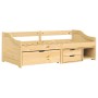 Sofá cama con 3 cajones madera maciza pino IRUN 90x200cm de vidaXL, Camas y somieres - Ref: Foro24-3185213, Precio: 325,43 €,...