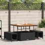 Conjunto de Comedor de Jardín Negro ratán sintético en Conjuntos de jardín | Comprar online en Foru.es