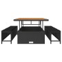 Conjunto de Comedor de Jardín Negro ratán sintético en Conjuntos de jardín | Comprar online en Foru.es