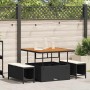 Conjunto de Comedor de Jardín Negro ratán sintético en Conjuntos de jardín | Comprar online en Foru.es
