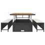 Conjunto de Comedor de Jardín Negro ratán sintético en Conjuntos de jardín | Comprar online en Foru.es