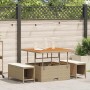 Conjunto de Comedor de Jardín Beige ratán sintético en Conjuntos de jardín | Comprar online en Foru.es