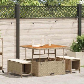 Conjunto de Comedor de Jardín Beige ratán sintético en Conjuntos de jardín | Comprar online en Foru.es