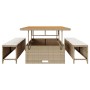 Conjunto de Comedor de Jardín Beige ratán sintético en Conjuntos de jardín | Comprar online en Foru.es