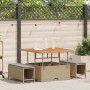Conjunto de Comedor de Jardín Beige ratán sintético en Conjuntos de jardín | Comprar online en Foru.es