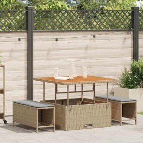 Conjunto de Comedor de Jardín Beige ratán sintético en Conjuntos de jardín | Comprar online en Foru.es