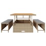 Conjunto de Comedor de Jardín Beige ratán sintético en Conjuntos de jardín | Comprar online en Foru.es