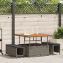 Conjunto de Comedor de Jardín Gris ratán sintético en Conjuntos de jardín | Comprar online en Foru.es