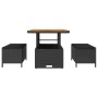 Conjunto de Comedor de Jardín Negro ratán sintético en Conjuntos de jardín | Comprar online en Foru.es