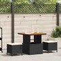 Conjunto de Comedor de Jardín Negro ratán sintético en Conjuntos de jardín | Comprar online en Foru.es