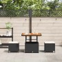Conjunto de Comedor de Jardín Negro ratán sintético en Conjuntos de jardín | Comprar online en Foru.es