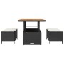 Conjunto de Comedor de Jardín Negro ratán sintético en Conjuntos de jardín | Comprar online en Foru.es