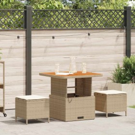 Conjunto de Comedor de Jardín Beige ratán sintético en Conjuntos de jardín | Comprar online en Foru.es