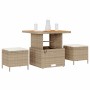 Conjunto de Comedor de Jardín Beige ratán sintético en Conjuntos de jardín | Comprar online en Foru.es