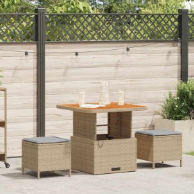 Conjunto de Comedor de Jardín Beige ratán sintético en Conjuntos de jardín | Comprar online en Foru.es