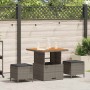 Conjunto de Comedor de Jardín Gris ratán sintético en Conjuntos de jardín | Comprar online en Foru.es
