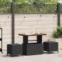 Conjunto de Comedor de Jardín Negro ratán sintético en Conjuntos de jardín | Comprar online en Foru.es