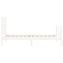 Estructura de cama con cabecero madera maciza blanco 90x200 cm de vidaXL, Camas y somieres - Ref: Foro24-3192477, Precio: 96,...