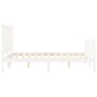 Estructura de cama con cabecero madera maciza blanco 140x190 cm de vidaXL, Camas y somieres - Ref: Foro24-3192407, Precio: 15...