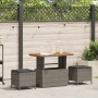 Conjunto de Comedor de Jardín Gris ratán sintético en Conjuntos de jardín | Comprar online en Foru.es
