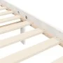 Double bed frame with white solid wood headboard by vidaXL, Beds and slatted bases - Ref: Foro24-3192442, Price: 186,21 €, Di...
