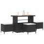 Conjunto de Comedor de Jardín Negro ratán sintético en Conjuntos de jardín | Comprar online en Foru.es