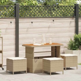 Conjunto de Comedor de Jardín Beige ratán sintético en Conjuntos de jardín | Comprar online en Foru.es