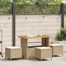 Conjunto de Comedor de Jardín Beige ratán sintético en Conjuntos de jardín | Comprar online en Foru.es