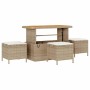 Conjunto de Comedor de Jardín Beige ratán sintético en Conjuntos de jardín | Comprar online en Foru.es