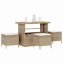Conjunto de Comedor de Jardín Beige ratán sintético en Conjuntos de jardín | Comprar online en Foru.es