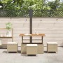 Conjunto de Comedor de Jardín Beige ratán sintético en Conjuntos de jardín | Comprar online en Foru.es