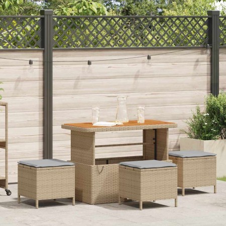 Conjunto de Comedor de Jardín Beige ratán sintético en Conjuntos de jardín | Comprar online en Foru.es