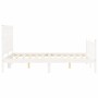 Estructura de cama con cabecero madera maciza blanco 140x200 cm de vidaXL, Camas y somieres - Ref: Foro24-3192427, Precio: 14...