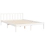 Estructura de cama con cabecero madera maciza blanco 140x200 cm de vidaXL, Camas y somieres - Ref: Foro24-3192427, Precio: 14...