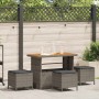 Conjunto de Comedor de Jardín Gris ratán sintético en Conjuntos de jardín | Comprar online en Foru.es