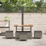 Conjunto de Comedor de Jardín Gris ratán sintético en Conjuntos de jardín | Comprar online en Foru.es